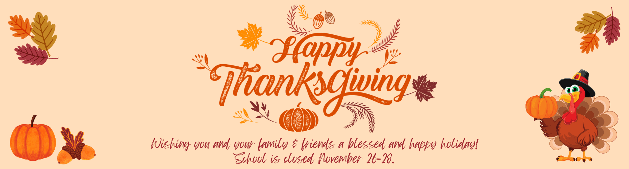 School Thanksgivng Banner