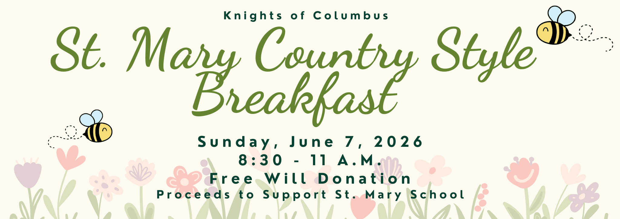 St. Mary Breakfast Banner