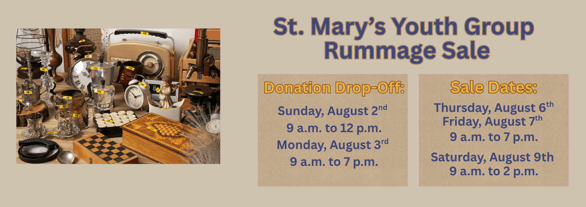 St. Mary Youth Group Rummage Sale